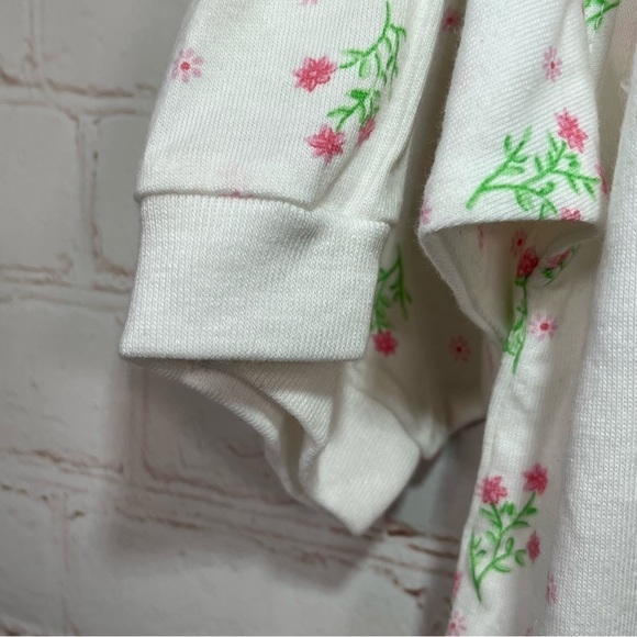 Vintage Ashleigh Morgan Shirt Womens Large White Floral Collared Shoulder Pads - Picture 7 of 12